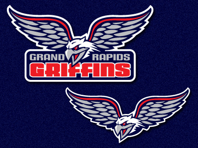Grand Rapids Griffins Branding, Secondary marks logo sport vector