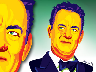 Hanks Illustration celebrity illustration vector