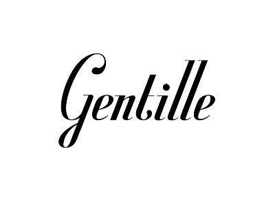 Gentille beauty calligraphy custom french hand writing lettering letters logo salon letter typography writing