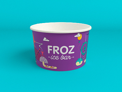 Ice cream packing design bar factory froz giraffe icecream packing unicorn