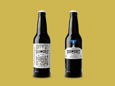 Rewort beer branding branding graphic design identity illustration logo package design