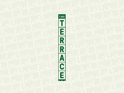 The Terrace Logo Concept 1 bar branding cafe green illustrator logo sign terrace