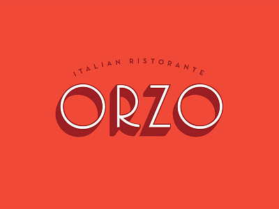 Orzo Logo Concept branding italian logo red restaurant