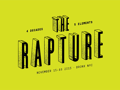 Rapture Logo Concept 3d branding bronx concept design green logo nyc rap type