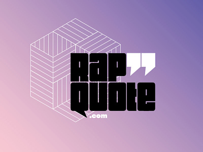 Rapquote Logo Concept branding illustrator logo pattern quote rap type vector