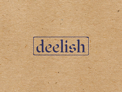 Deelish Logo Concept brand delish food logo restaurant stamp