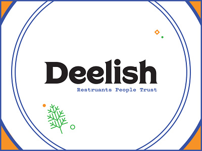 Deelish Logo Concept 3 brand delish food garnish logo plate restaurant