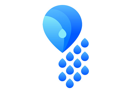 Teardrop Crystal Portrait Logo blue branding crystal droplet gradient logo logo design logodesign portrait teardrop
