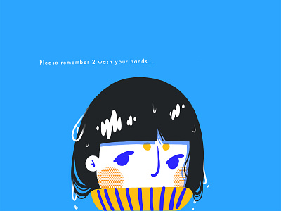 wash girl character characterdesign covid covid 19 debut digital design digitalart hello dribbble illustration