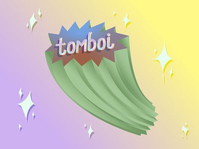 Tomboi blue gradient green illustration purple queer sparkles tomboy typography yellow