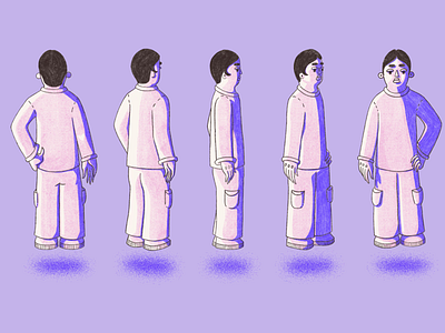 Blaine TURNT character characterdesign digitalart handsome illustration purple turn around