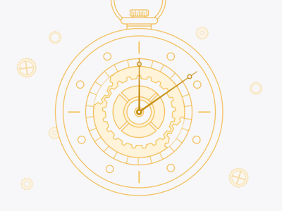 Pocket Watch Illustration gears godfrey goodtime illustration pocketwatch schedule sketch time watch