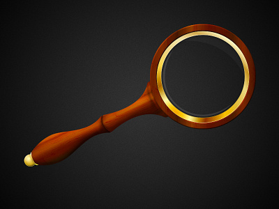 Magnify Icon 3d glass gold icon illustration illustrator magnifying photoshop silas wood