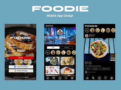 Foodie Mobile App design designlab mobile app user interface
