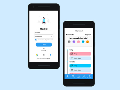 MindFull App Design design mobile app user interface