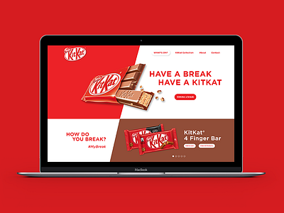 ThirtyUI Challenge #1 - KitKat Homepage Redesign