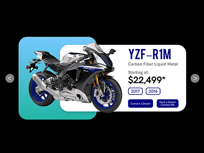 ThirtyUI Day #2 - YAMAHA YZF-R1M Product Card