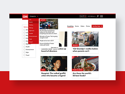 ThirtyUI Challenge #3 -  CNN Search Results Page