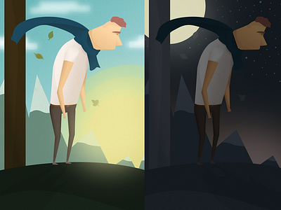 Day & Night adventure art concept game illustration indie platformer