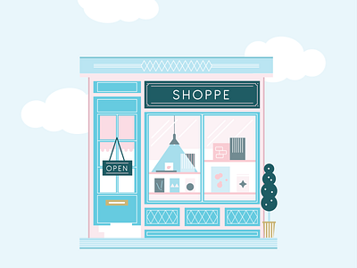 Shoppe adobe business design illustration illustrator shop vector