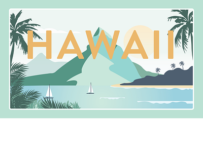Hawaii adobe design hawaii illustration illustrator island travel vector vintage travel