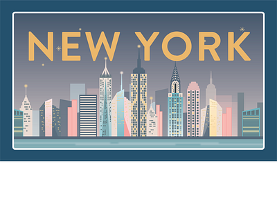 New York adobe city cityscape design illustration illustrator new york travel vector vintage travel