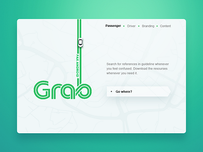 Grab guideline website landing page - Daily UI #003