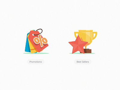 GrabFood Category Icons_Promotions & Best Sellers best bestseller grab grabfood illustration label promo promotion star tag trophy winner