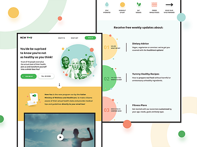 New You - Full Landing Page activity andyworld color fresh health landingpage newyou ui ux webdesign website