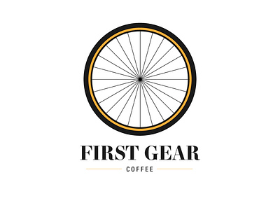First Gear Coffee bike logo bikeshop coffee logo logodesign