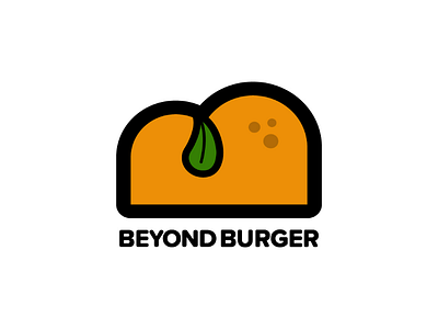 "Beyond Burger" plant based logo design burger
