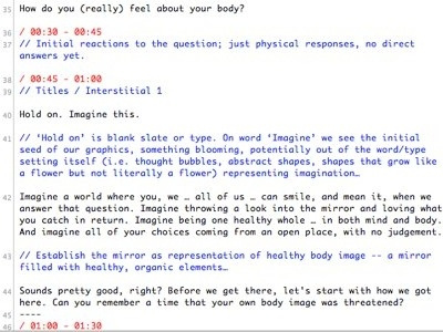 Body.Re/View Script bodyimageproject copywriting script ulysses video writing