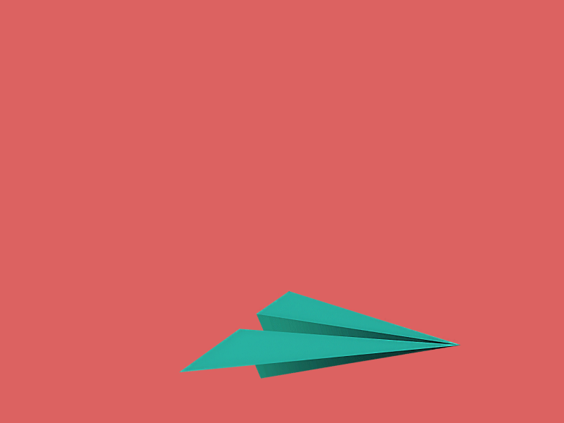 Hyphen Plane (GIF) gif illustration motion design paper plane paris