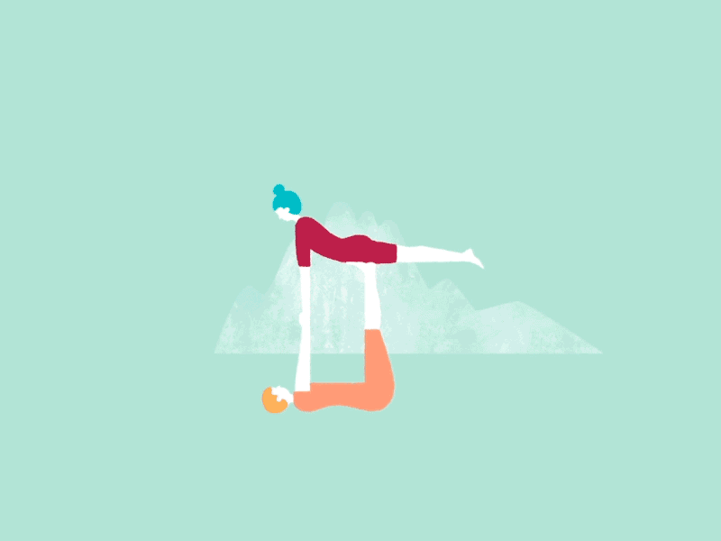 Acroyoga acrochallenge animate design gym illustrator motion picame play yoga zen