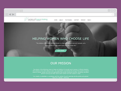 Center of Hope and Healing dreamweaver muse website website design