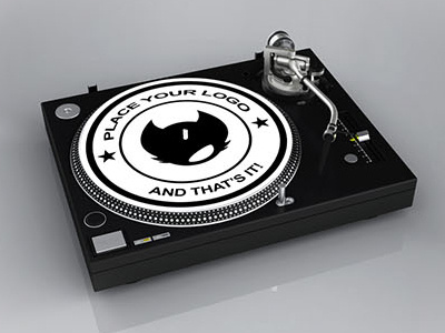 DJ Turntable Mock Up dj turntable mock up mock up nightlife object on white party plate retro turntable vinyl vinyl design