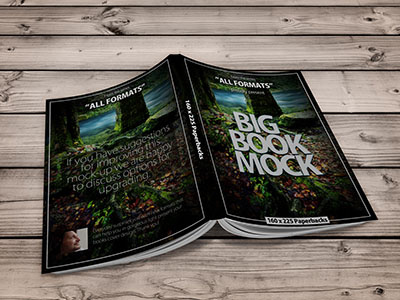 Book Mockup Dimension 160 x 225 mm - Paperbacks