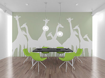 Freebie Wall Art Mockup chairs tables floor interior replace mockup mock art wall