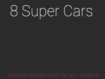 8 Super Cars Mock Up 3d background cars easy layers mock mock up reflections replace smart object sport super