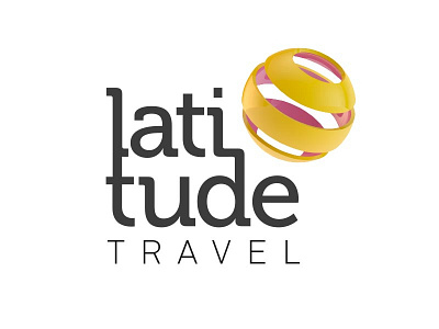 Latitude Travel 3d brand graphic design logo travel