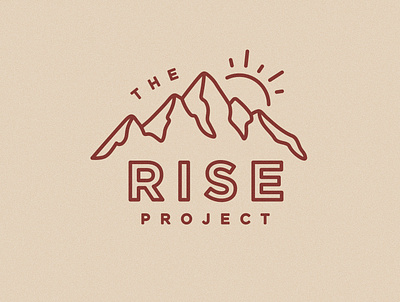 The Rise Project brand branding design graphic design identity illustration logo mountains rise sun sunrise the rise project