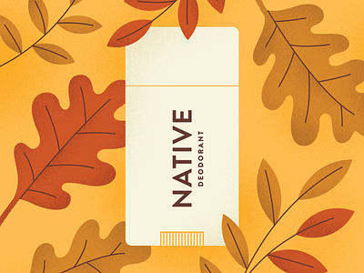 Native—Fall Seasonals autumn deodorant fall illustration leaves native nature oak plants texture
