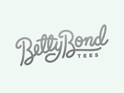 Betty Bond Tees cursive hand lettering logo script typography