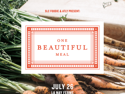 One Beautiful Meal farm flyer pattern poster