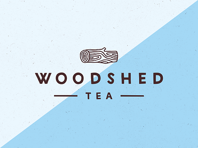 Woodshed Tea log logo tea woodshed