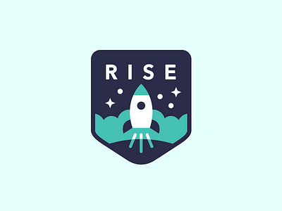 Rise launch logo rocket rocketship sky space