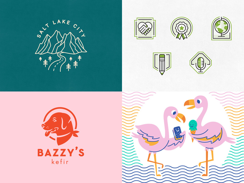 2018 branding design salt lake city icon stamp logo identity illustration