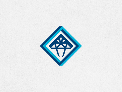 third axis crystal diamond identity logo