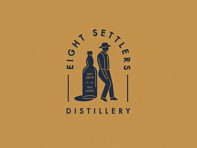 Scrap—ESD bottle brand branding design distillery identity illustration logo logo design settler stamp