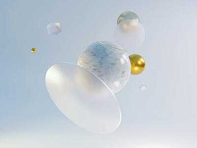 Abstract 3D animation 3d abstract animation blender gold marble